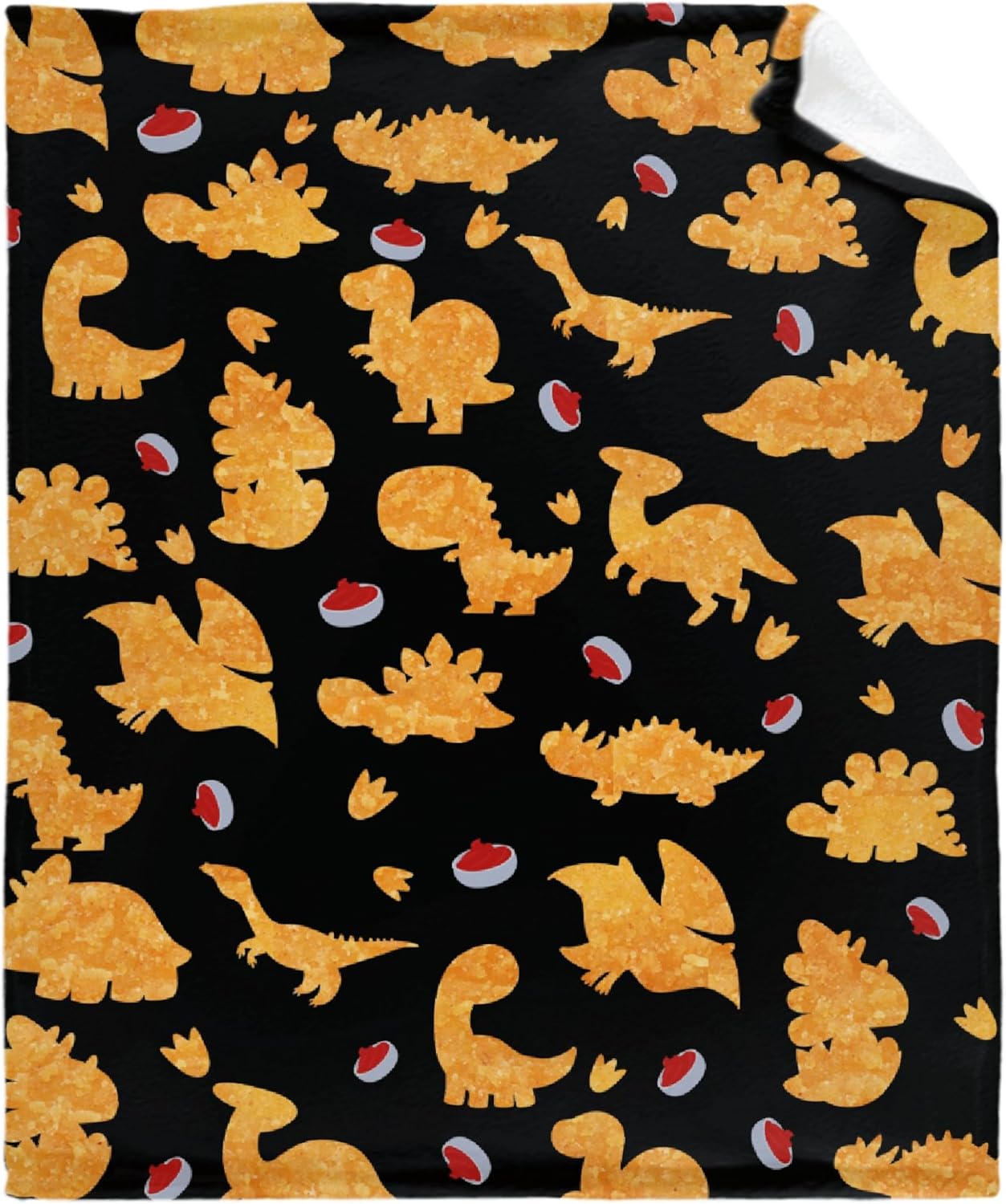Chicken Nugget Throw Blanket is Super Soft and Warm,The Lightweight Flannel Blanket is for All-Season Use 60"x50"for Teen