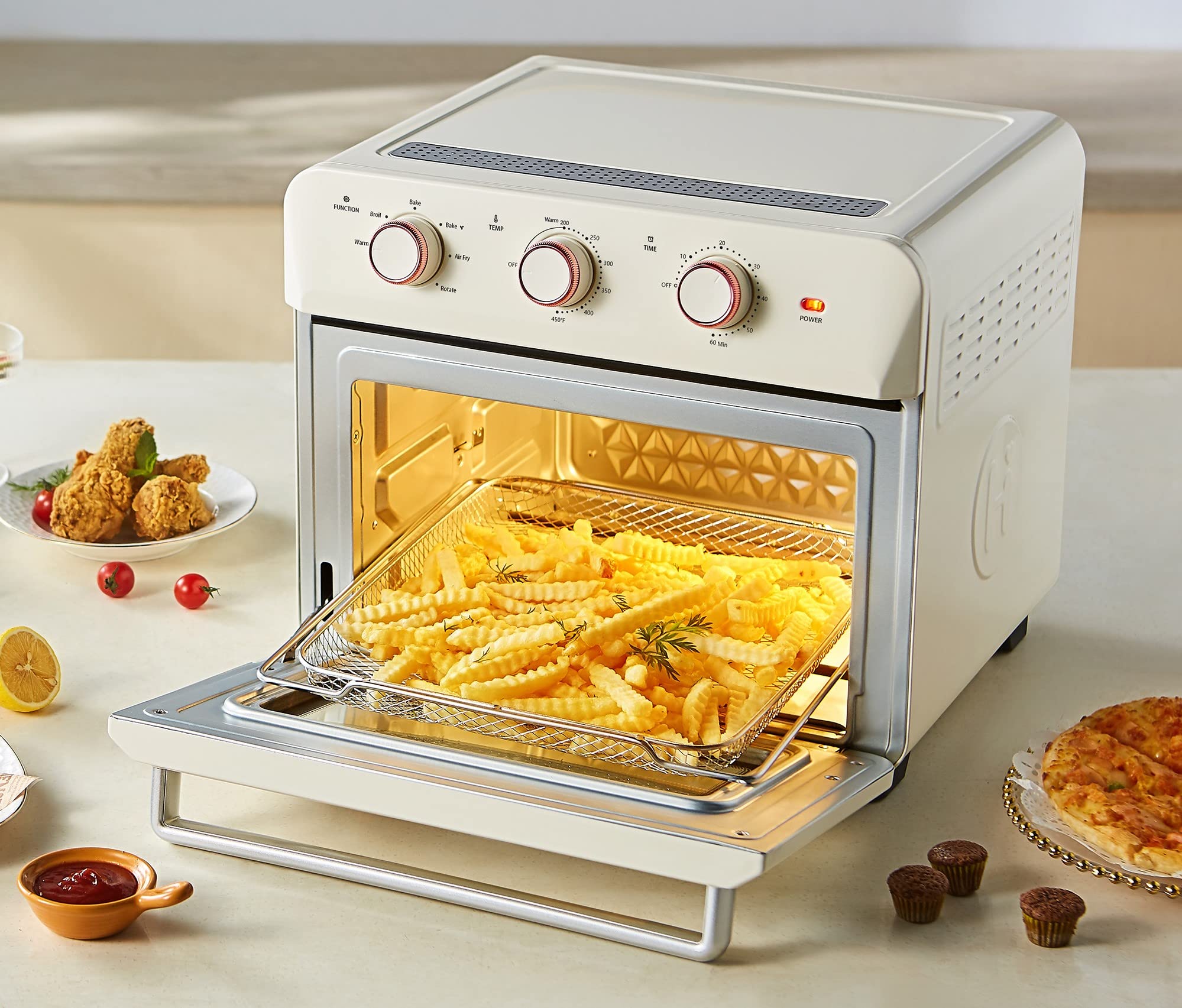 HAUSWIRT 26.5Qt Large Convection Oven, Quiet Fully Stainless Steel