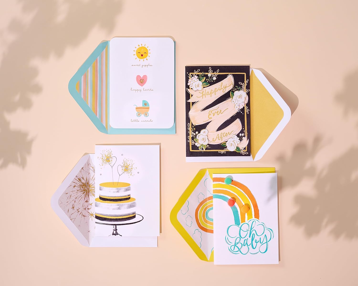 Papyrus Deluxe Boxed Wedding and New Baby Card Assortment, Happy Ever After and Bundle of Joy (4-Count) - Image 7