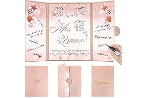 Quinceanera Guest Book Album for 15 Years Signature, Mis Quince Sign Centerpiece...