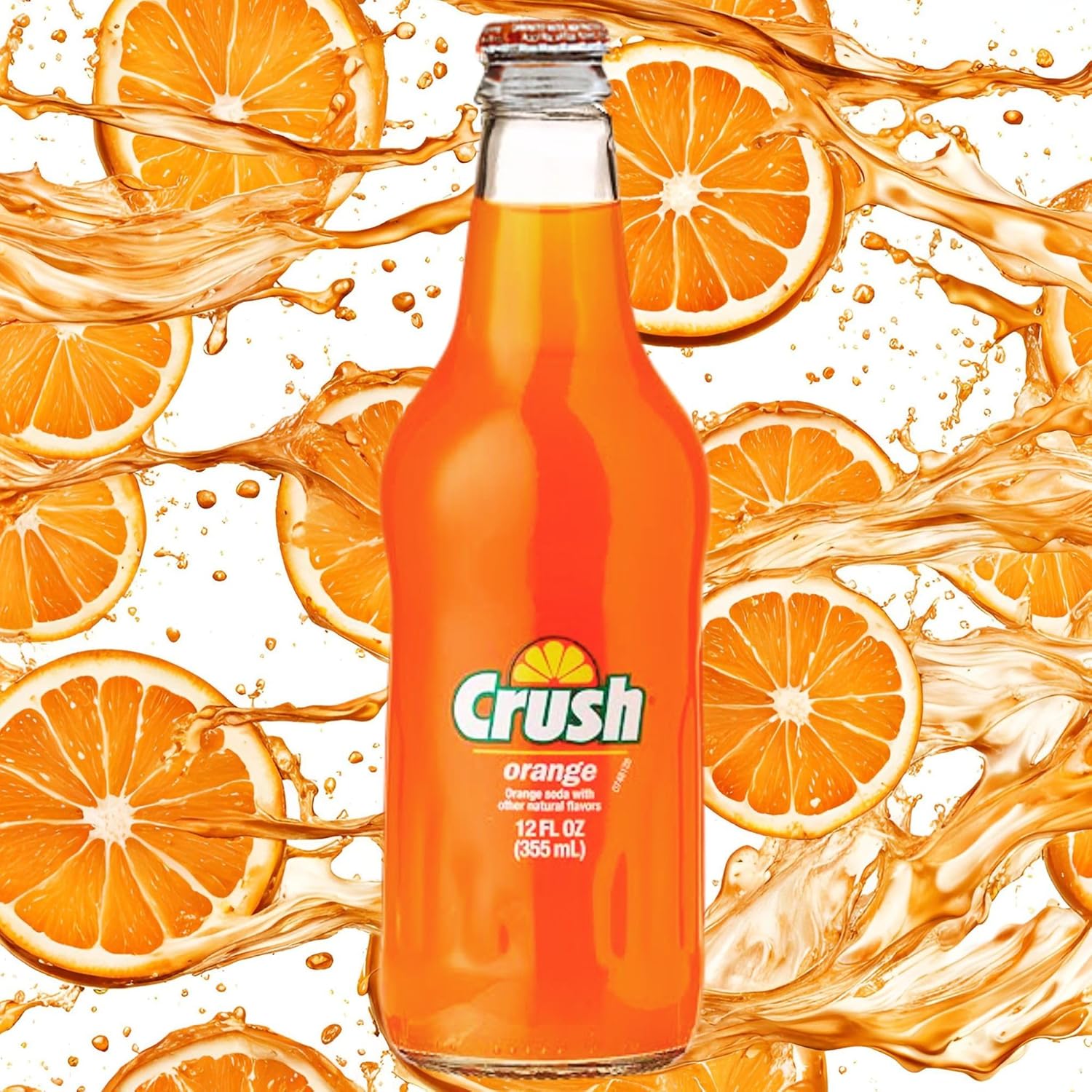 Crush Soda Variety Pack | Crush’s Most Popular Soda Flavors | Real Cane Sugar | Caffeine Free | 12 oz Glass Bottles with Crazy Soda Pop Bottle Opener (12 Pack)