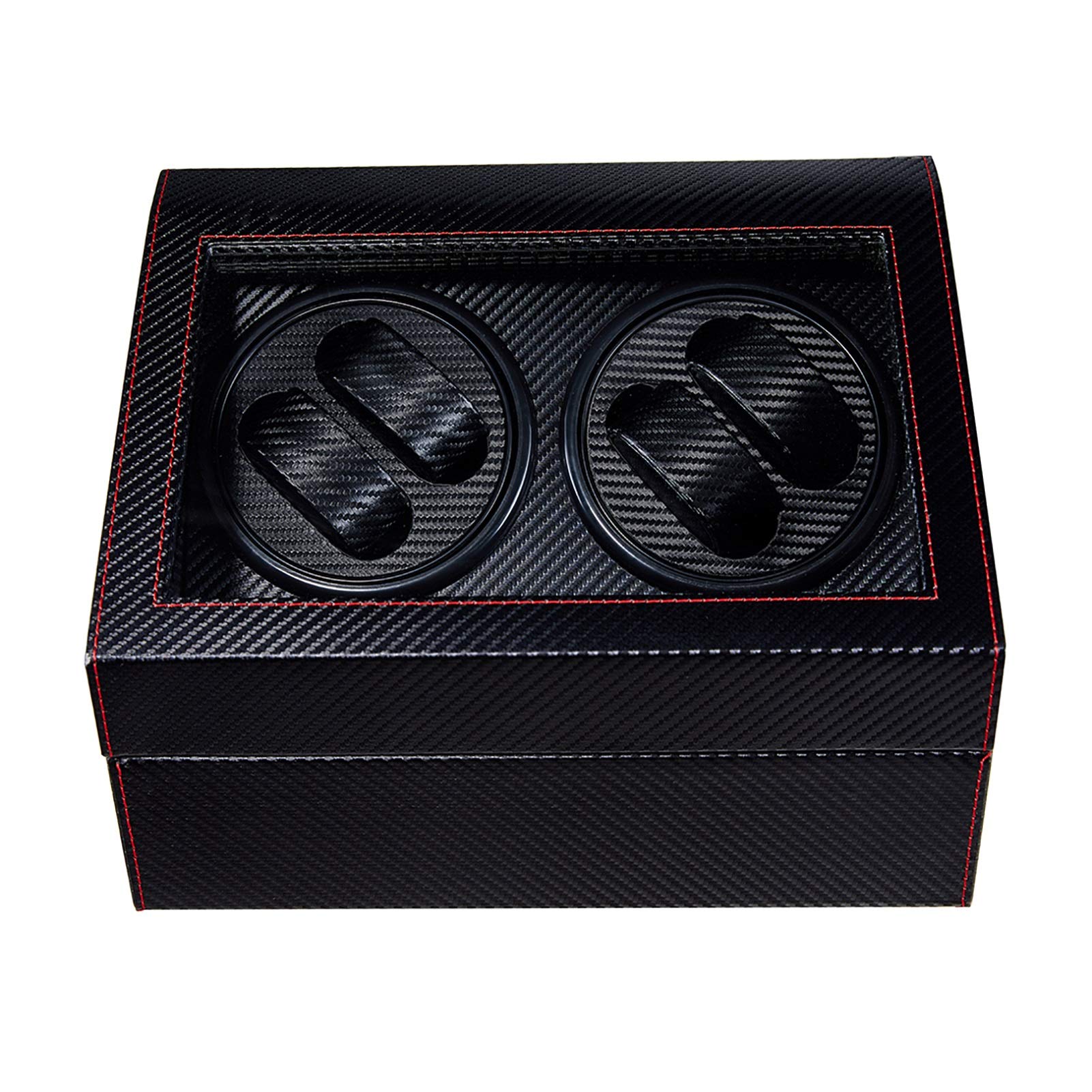 QUSYZD Spinner Winding Box Watch Winders - 4+6 High End Automatic Watch Winder Box PU Leather Watches Storage Jewelry Display Holder Ultra Quiet Mechanical Watch Motor Shaker Bo,