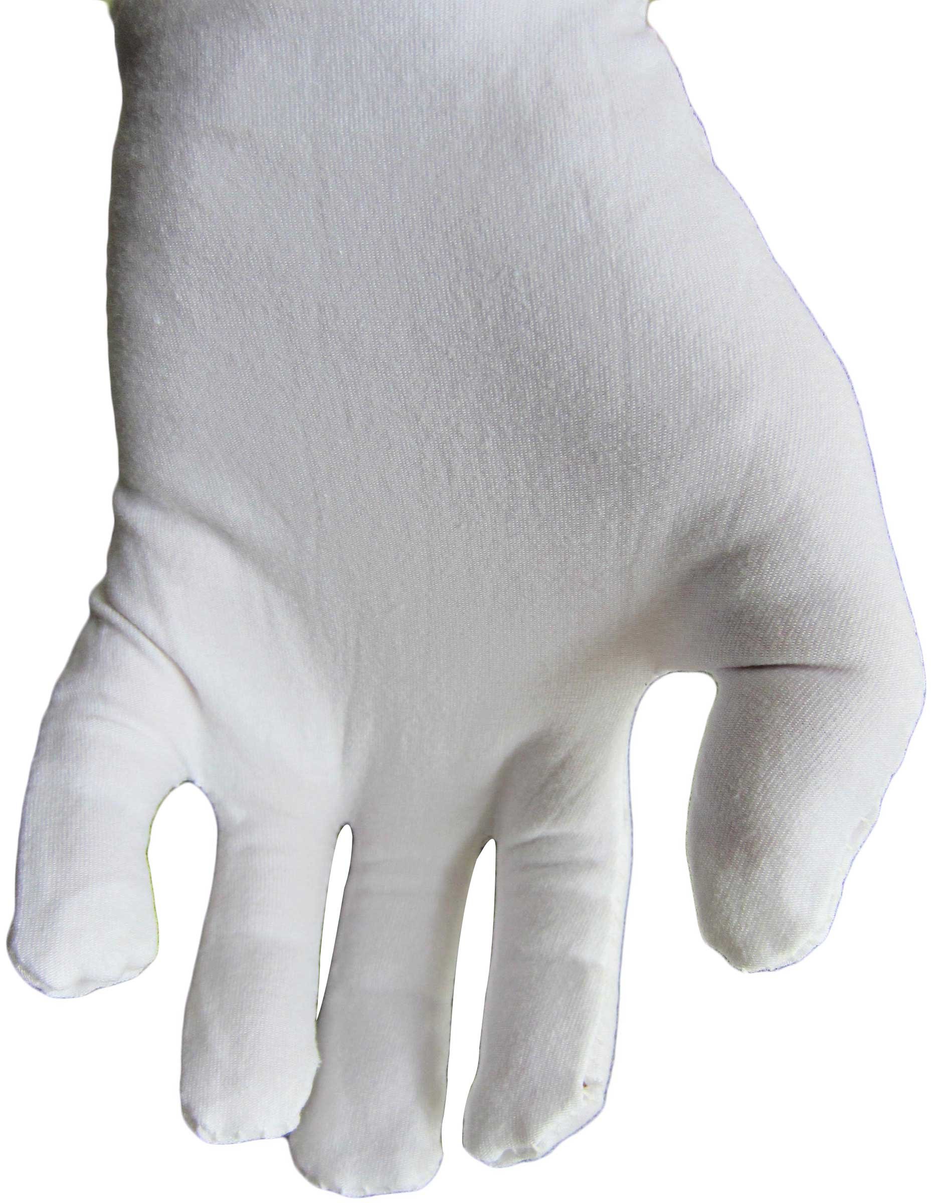 White Cotton Inspection Gloves 12 Pairs Reusable Soft Handling Lining