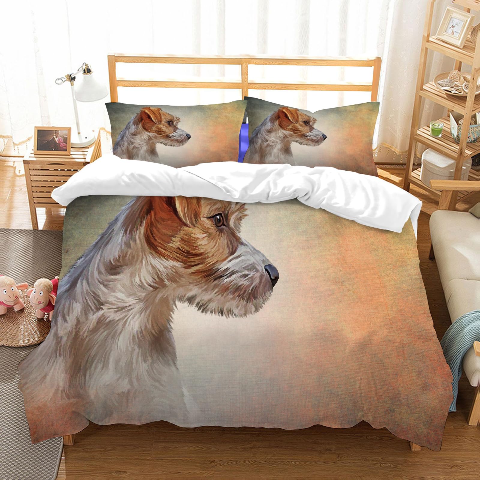 Linge de lit grand confort Jack Russell pour décorer une chambre de passionné
