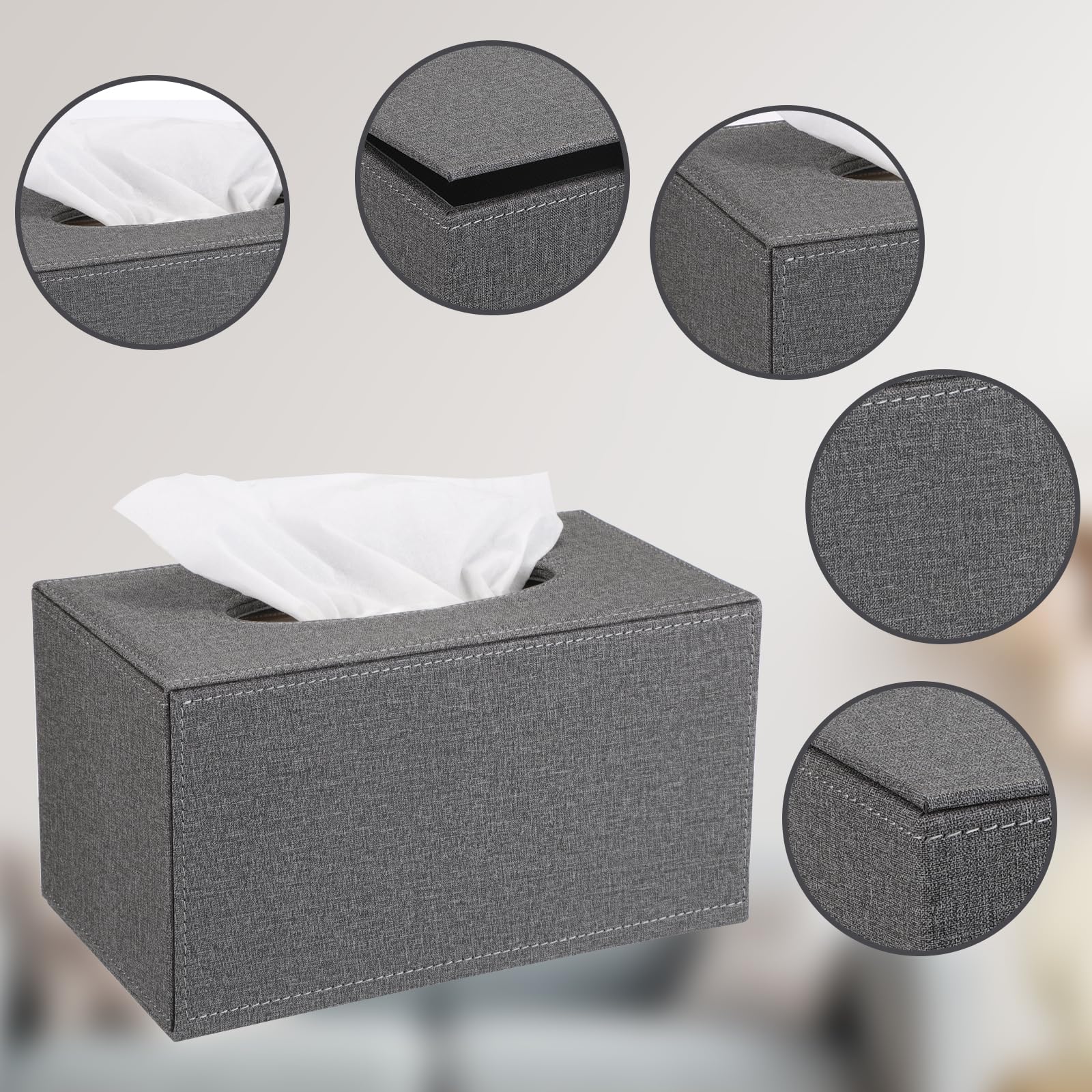 Amazon.com: Sumnacon Tissue Box Cover Rectangular Tissue Box