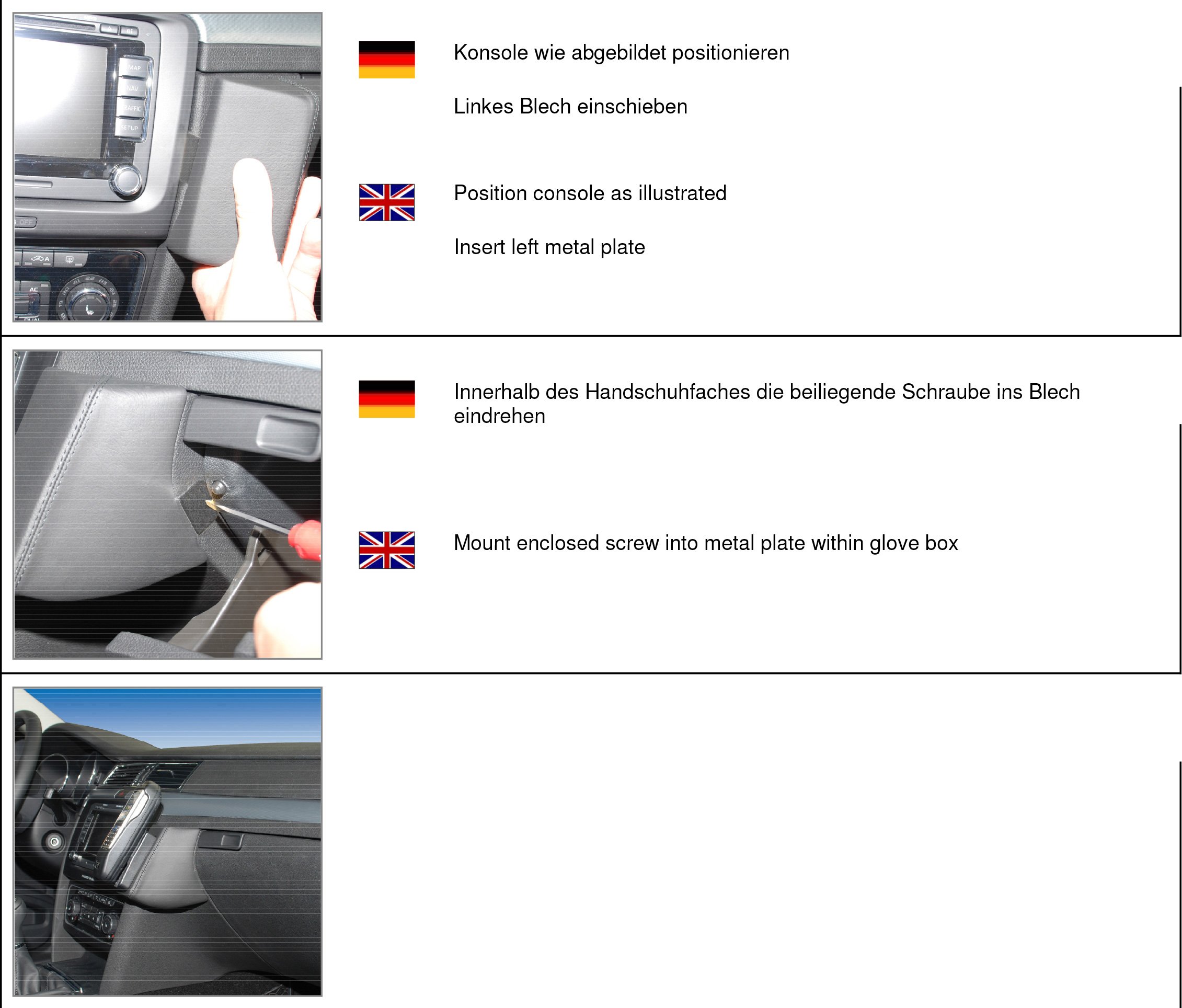KUDA 047120 uchwyt samochodowy - uchwyty pasujące do Skoda Superb od 07.2008 (telefon komórkowy/smartfon, samochód, czarny, skóra)