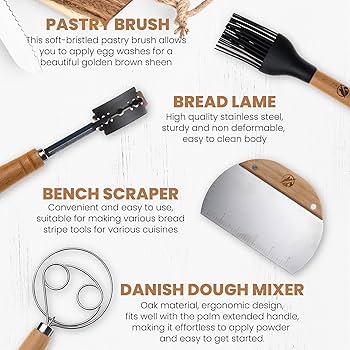 Amazon.com: Danish Dough Whisk Stainless Steel Set 4PCS – Dough