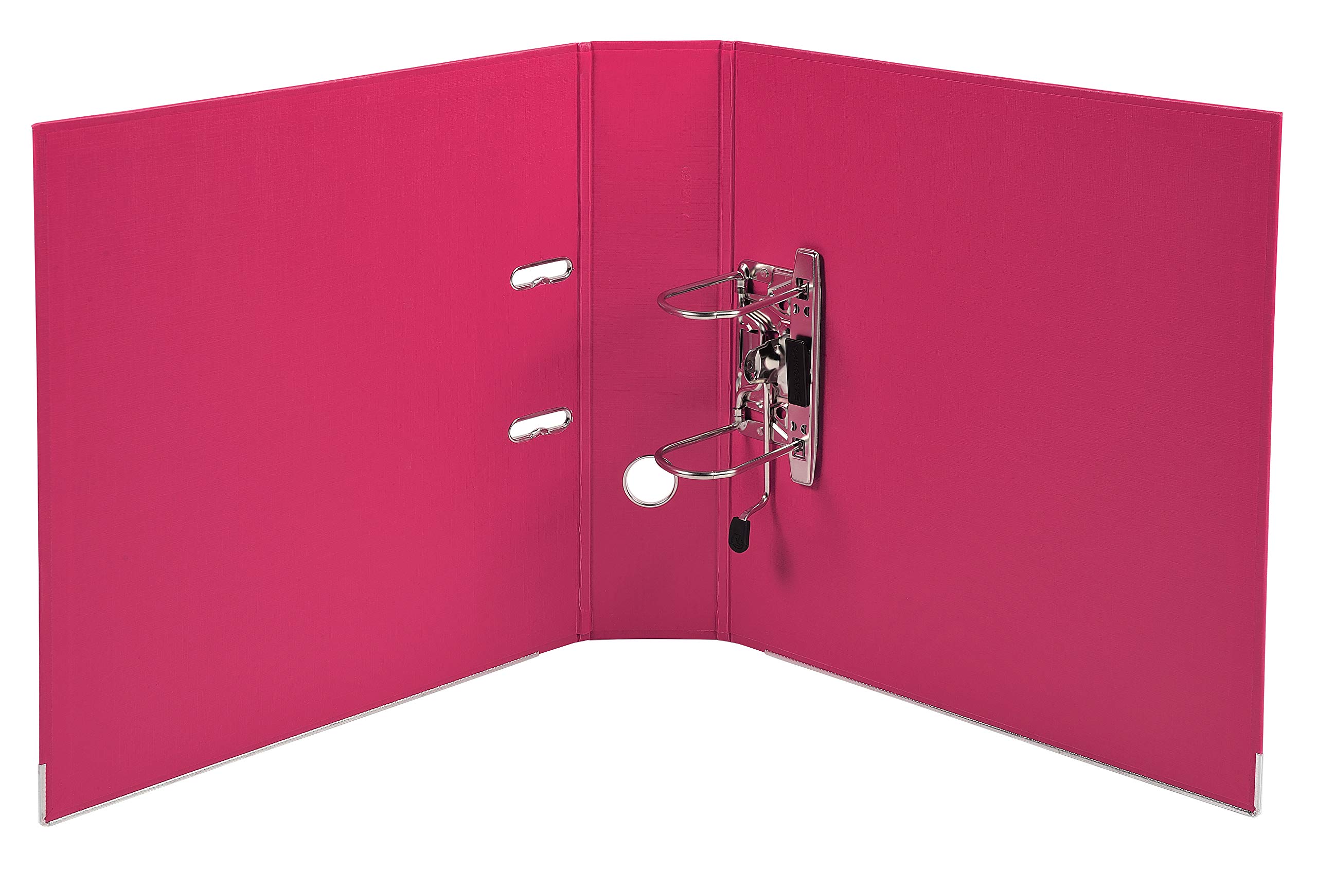 Exacompta - Rif. 53359SE - Raccoglitore meccanico Prem'Touch a leva - Adatto per documenti A4, dorso 80 mm, cartone rivestito in polipropilene - lampone (confezione da 5)