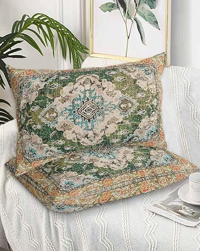 Miniatura 2 de Fundas de almohada tradicionales bohemias tamaño Queen, 2 paquetes de fundas de almohada suaves para cama, funda de almohada para sofá, sofá de