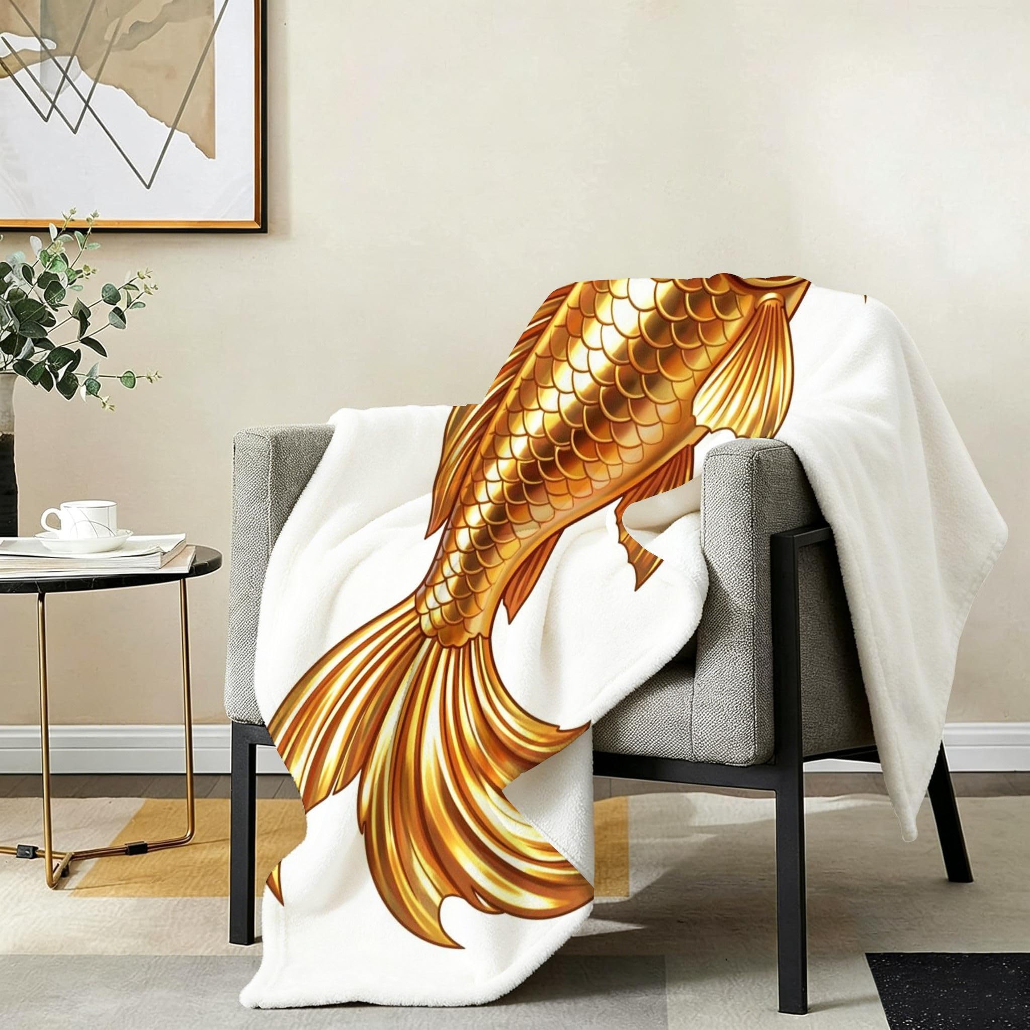 Manta Entretiempo Grande, Carpas Doradas, 220x240 cm, AQ8597