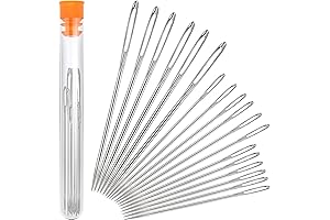 9 Pieces Large-Eye Steel Twine Needle Darning and Sewing Needles