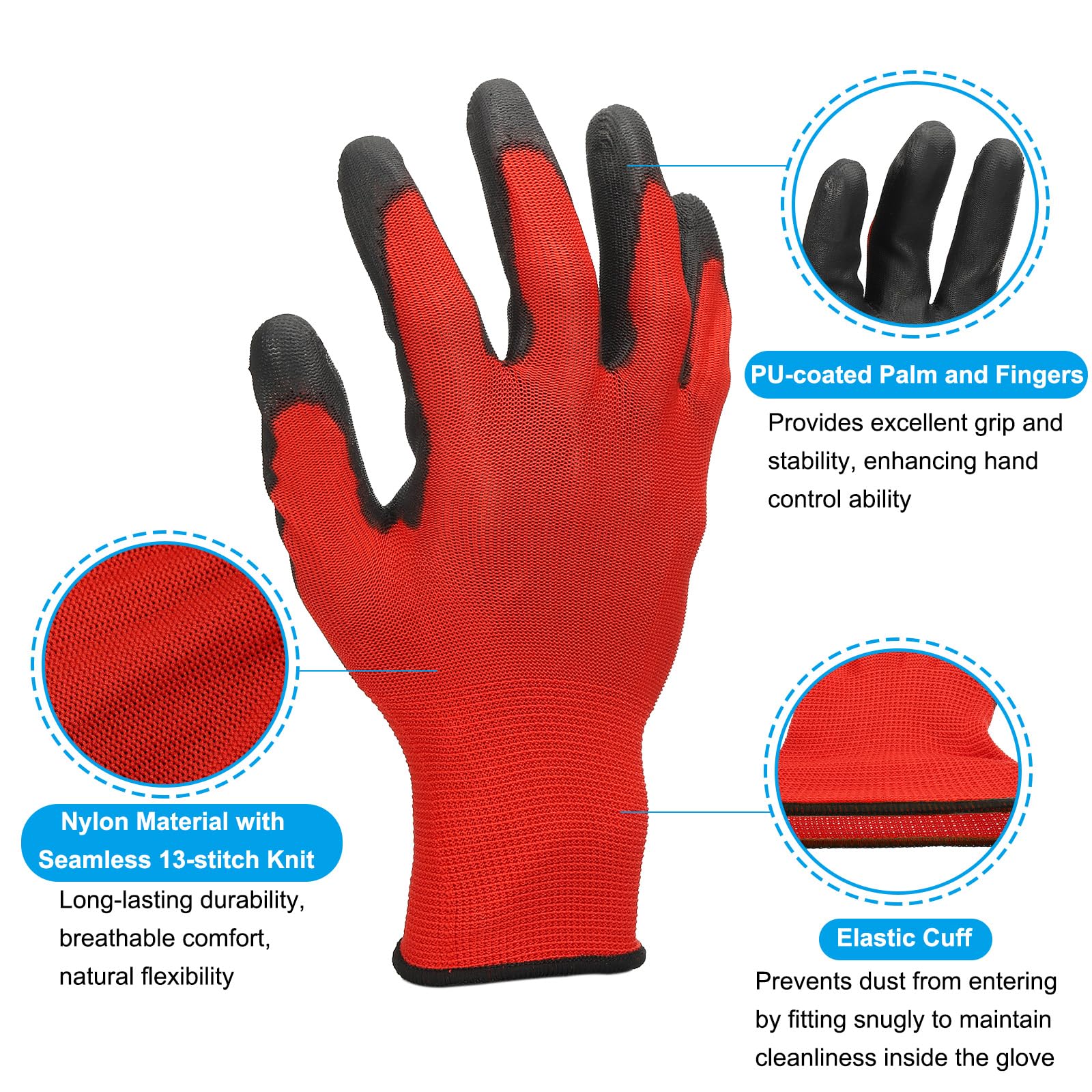 PATIKIL Safety Work Gloves - Image 3