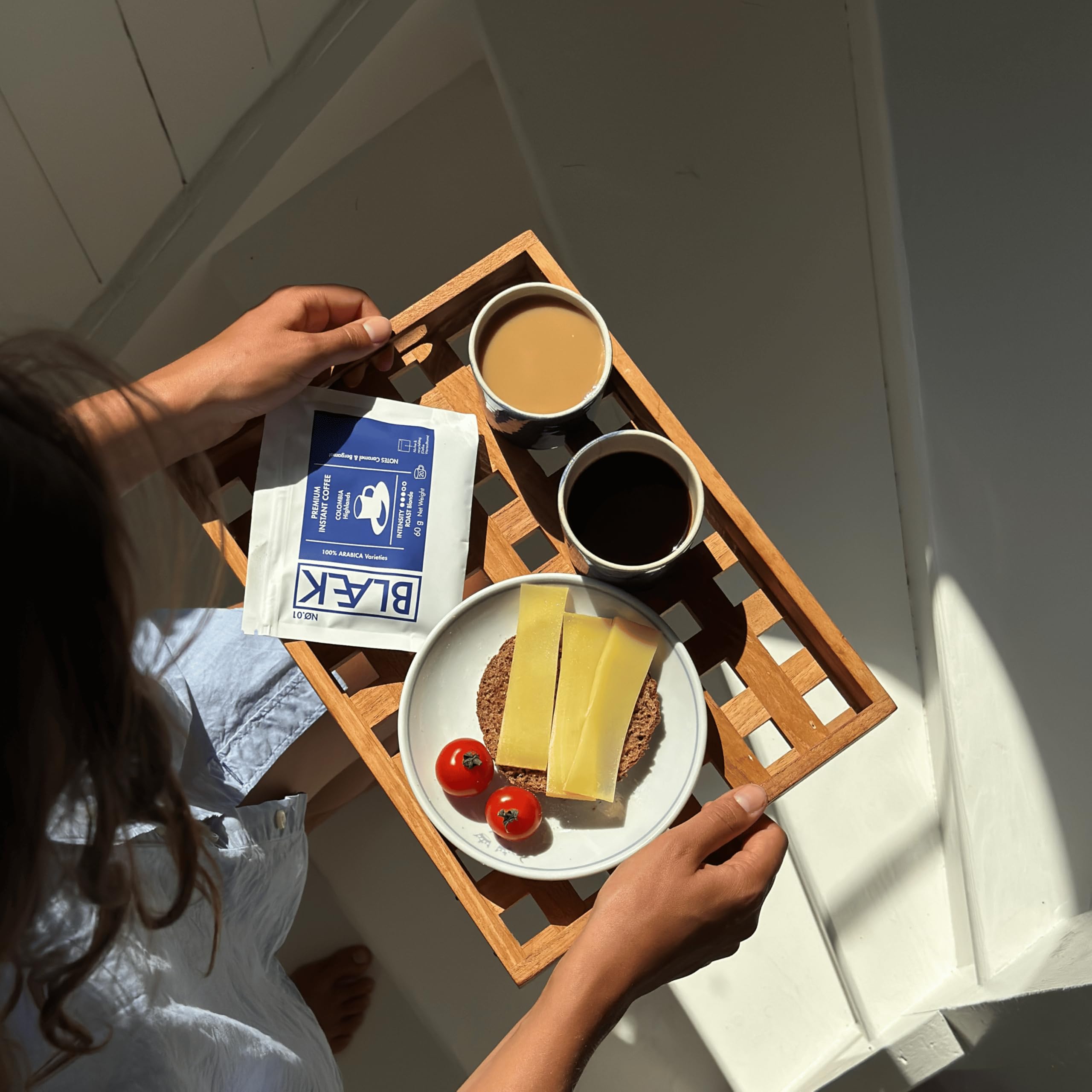 BLÆK Specialty Instant Kaffee Nø.1 Blonde Roast | Blaek Premium Coffee 6er Set 60g Bag Kolumbien To Go löslich säurearm & mild Arabica Hochland Kaffeebohnen | Hotel Camping Reise Büro Outdoor