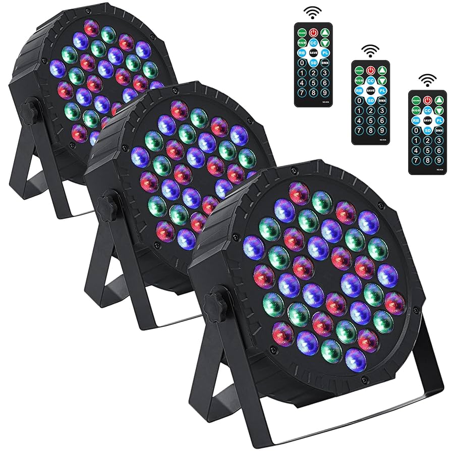 Amazon.co.jp: 3パック LED パーライト DJ ステージライト 7