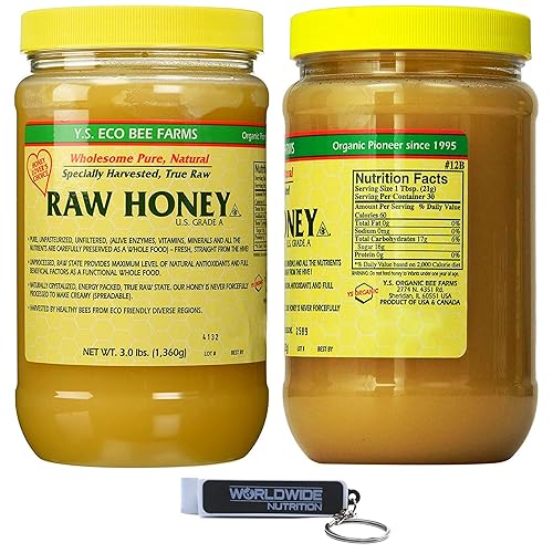 Miniatura 9 de Y.S. Eco Bee Farms, miel cruda natural saludable, sin pasteurizar, sin filtrar, estado crudo fresco, kosher, puro, natural, saludable, seguro, sin