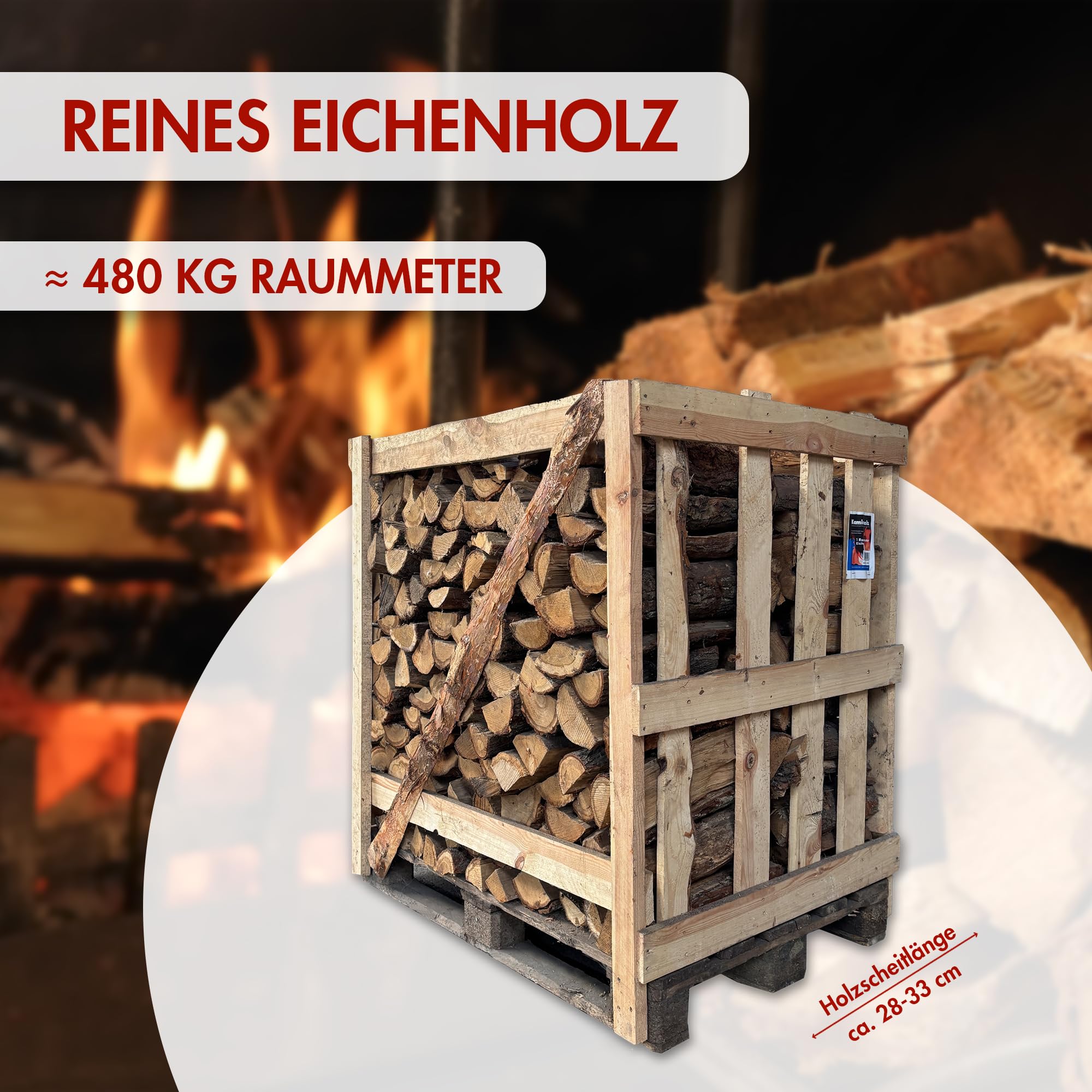 Kaminholz 1 Raummeter Eiche