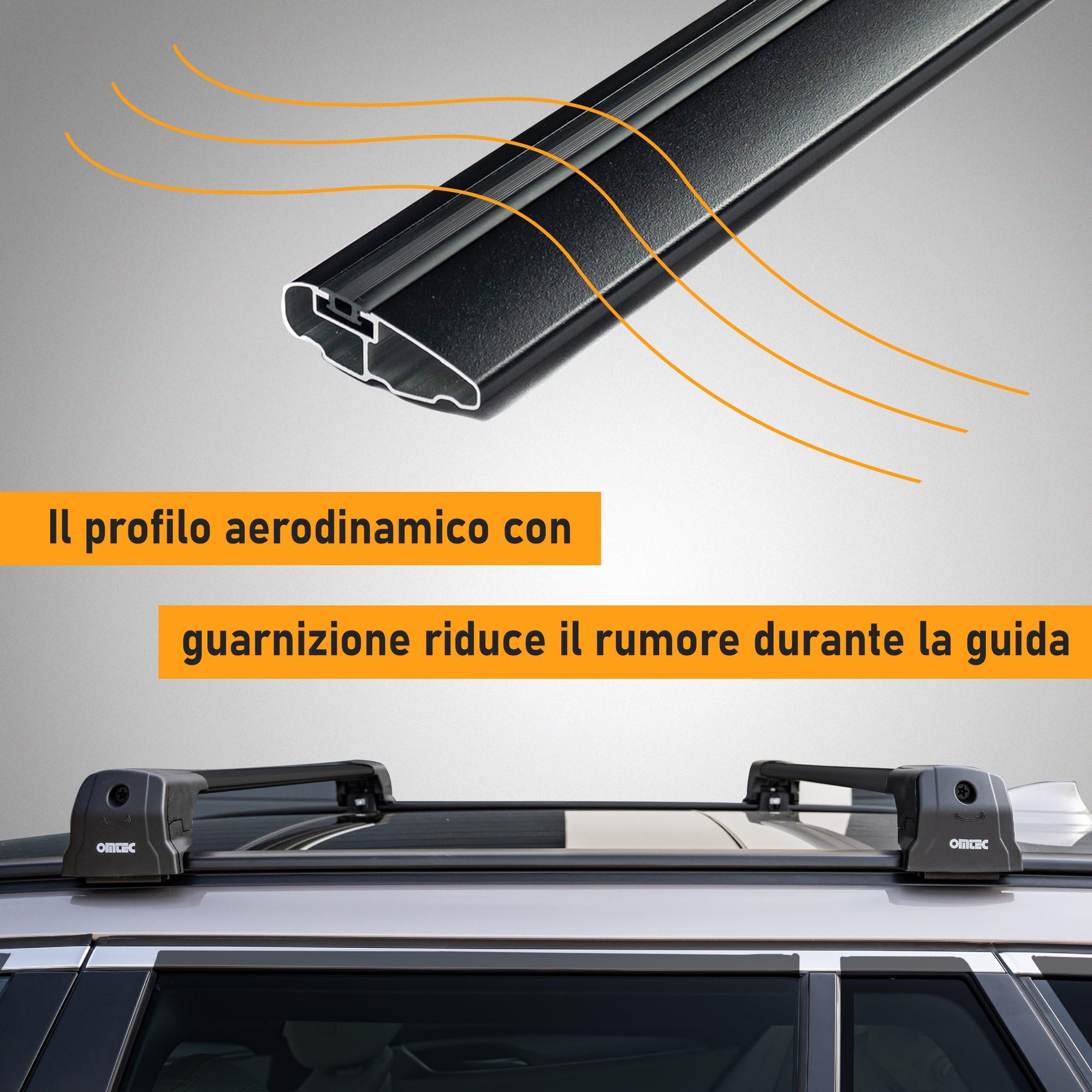 CHROMEMASTER Portapacchi da Tetto, Barre Tetto; Compatibile con Mercedes GLC 2022+; Per il Trasporto di Box da Tetto, Portabiciclette, Scala | Struttura Leggera e Resistente in Alluminio