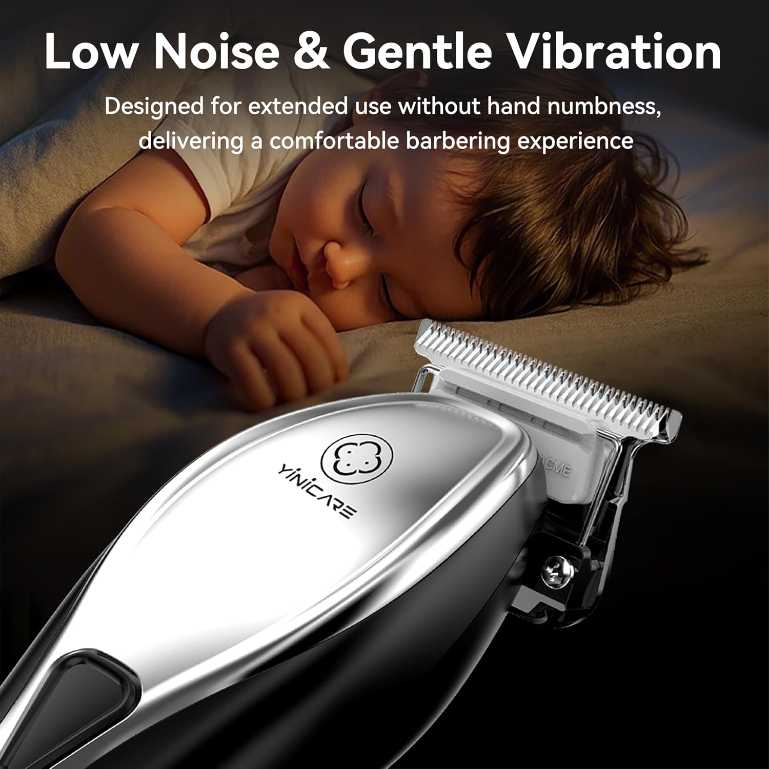 Professional Cord/Cordless Zero Gap Trimmer for Men Haircut – Lon Battery 150 Min Runtime, 8.2ft Charging Cord, Ergonomic, Titanium Blade, Self Sharpening, 6800RPM, <60dB, Low Vibration