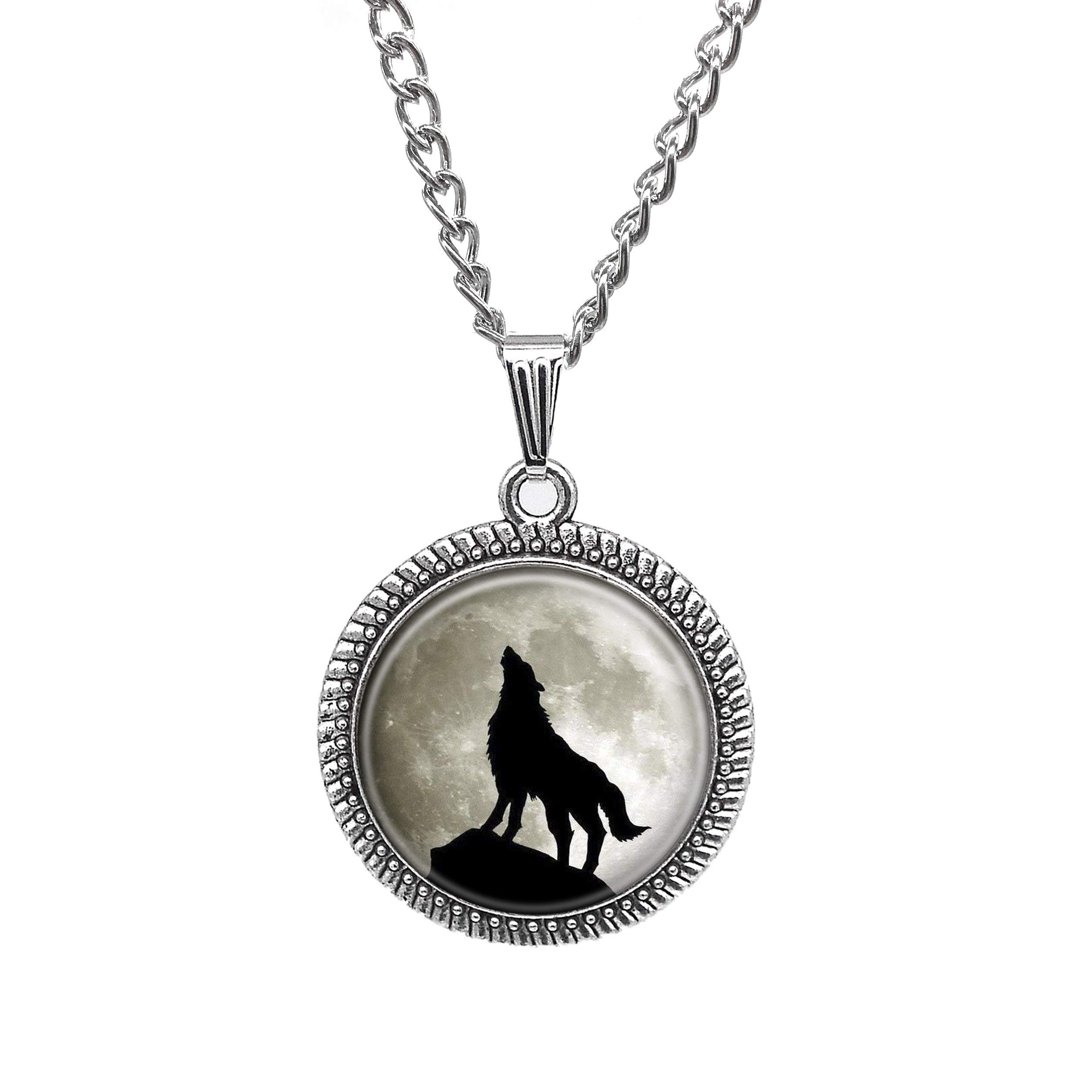 Lan Jin ArtWolf Necklace Personalized Wolf Jewelry Art Animal Pendant Friend Gift
