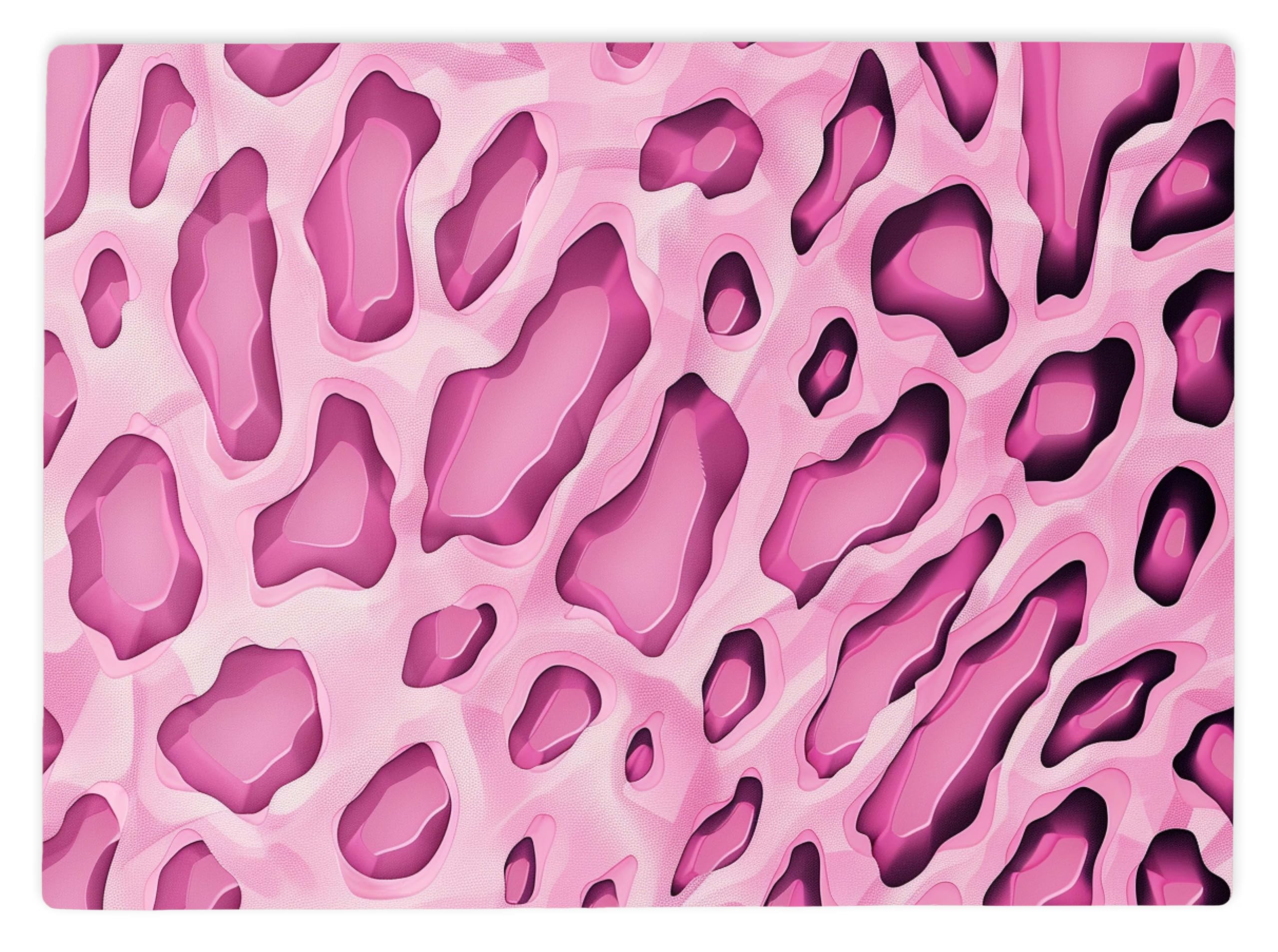 Shopagift Pink Animal Leopard Print Glass Chopping Board Large Kitchen Worktop Saver 39cm x 28cm
