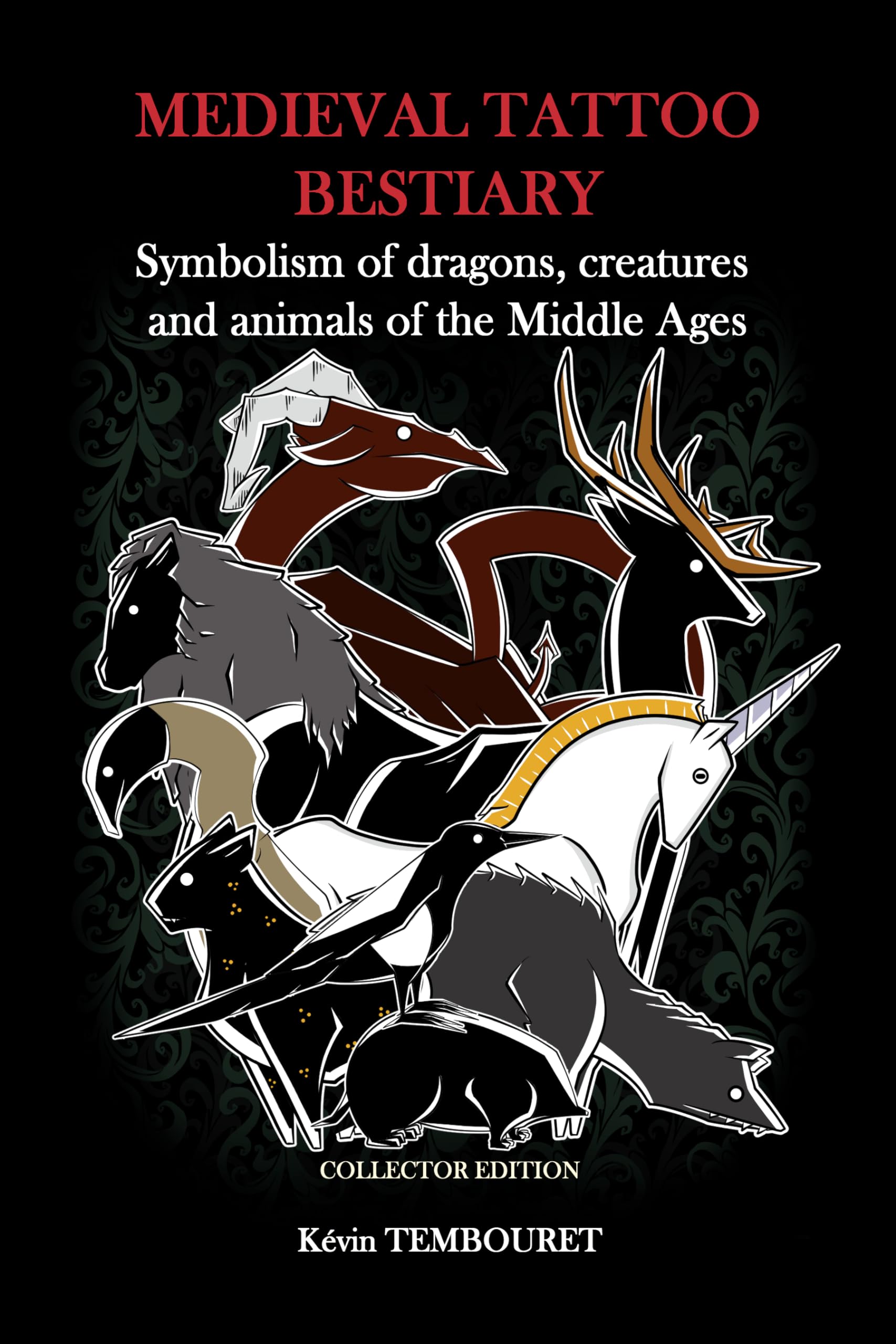 Bestiaire de tatouage médiéval livre de collection sur les dragons