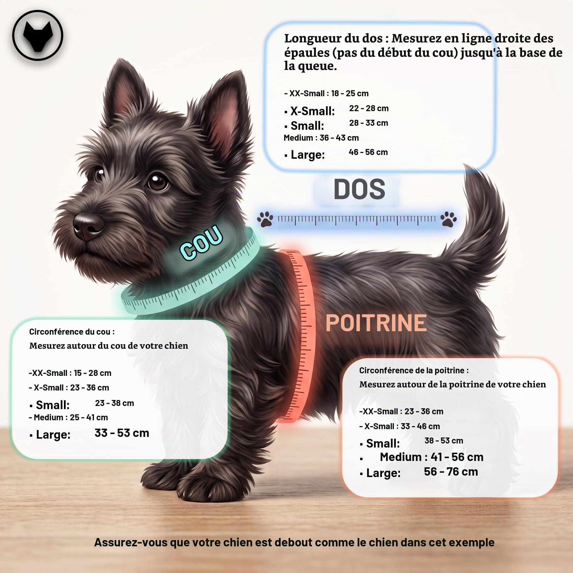 CoyoteVest SpikeVest Harnais pour chien fabriqué aux États-Unis, orange