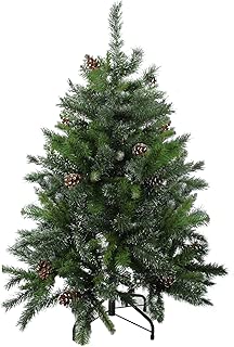 Northlight 4' Snowy Delta Pine with Pine Cones Full Artificial Christmas Tree - Unlit - coolthings.us