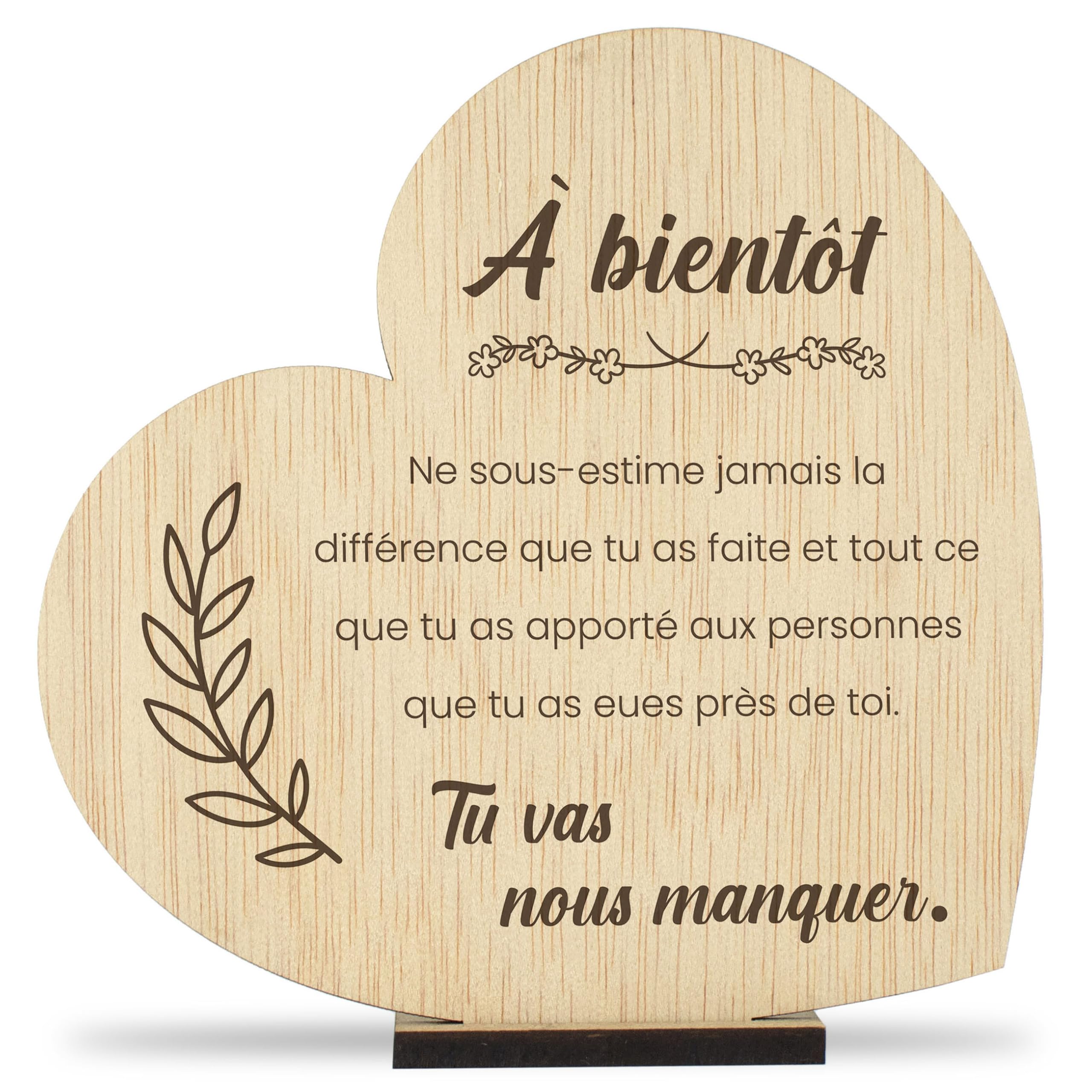 CONTRAXT Carte Départ Ou Livre Signatures En Bois - Cadeau Original Adieu Collègue, Prof, Retraite