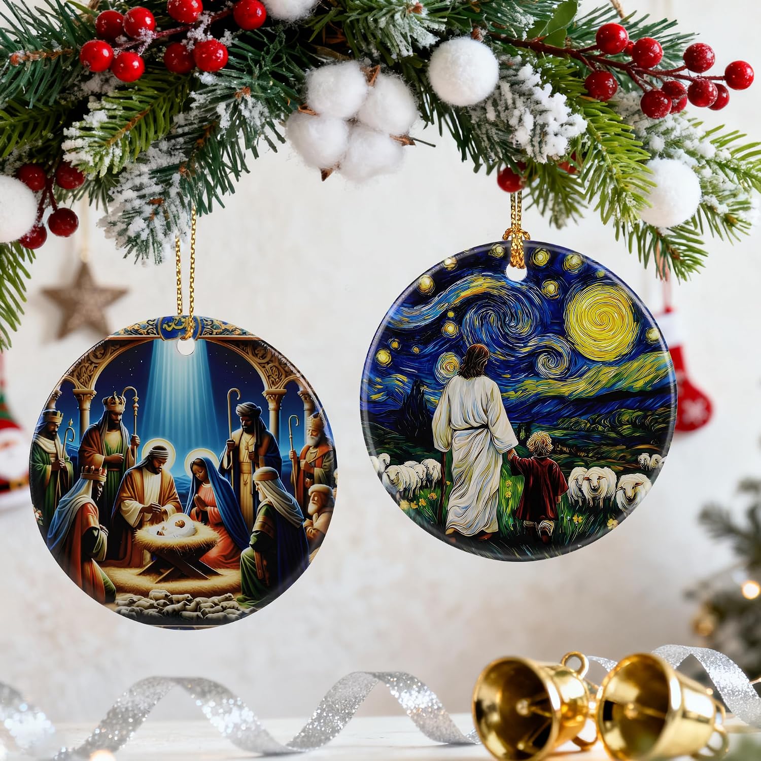 Nativity Scene Ornament | Christmas Ornaments, Christmas Tree Decorations, Holiday Hanging Decor, Christian Decor | Religious Gifts, Christian Gifts | Gift Exchange Ideas image 4