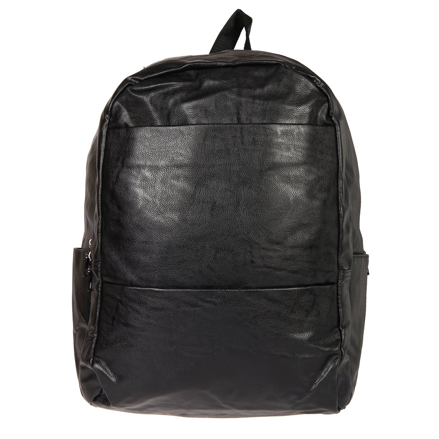 LEATHEROM Genuine LEATHERite Laptop Backpack 30 LTRS (Simple Shower Design) - Black
