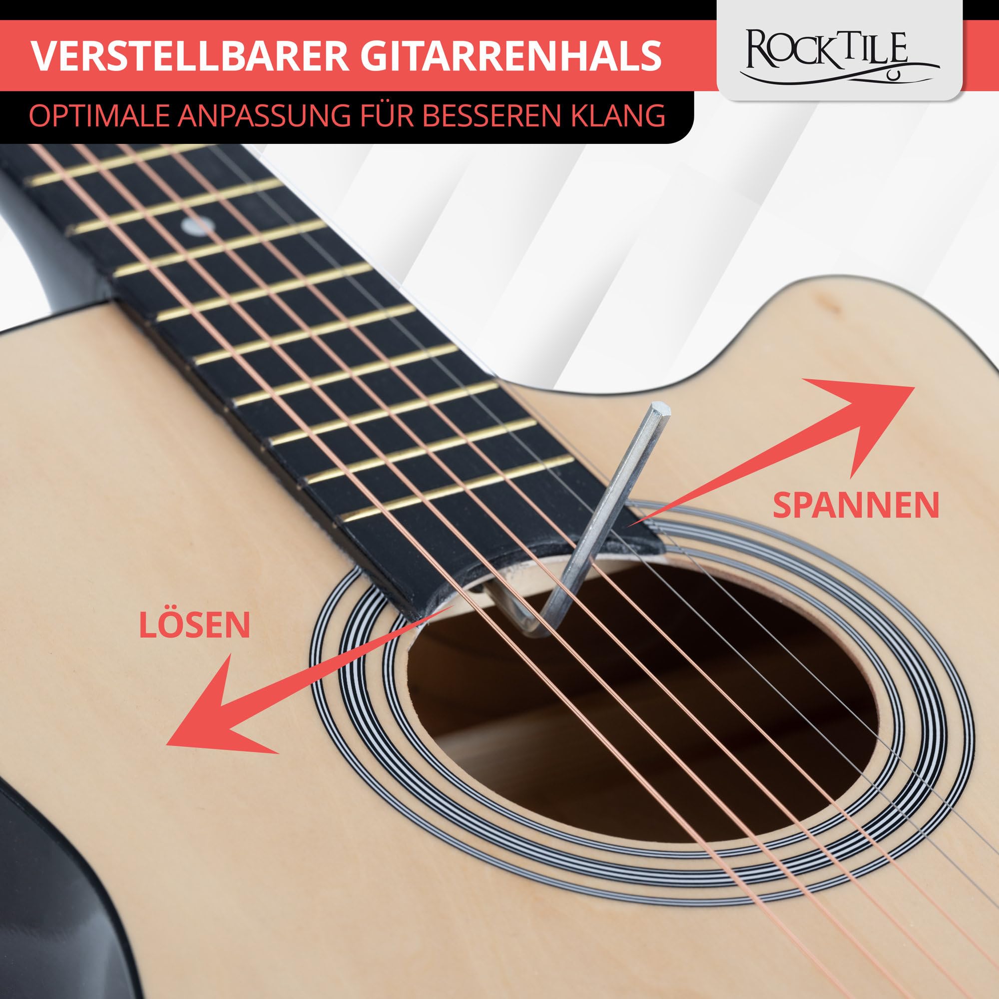 Rocktile WSD-5C-NT Chitarra Acustica Dreadnought Set Natural