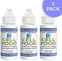 Cellfood Liquid Concentrate, 1 Oz. Bottle (Pack of 3) - Original Oxygenating Formula Containing Seaweed Sourced Minerals, Enzymes, Amino Acids, Electrolytes, Superior Absorption- Gluten Free, GMO Free