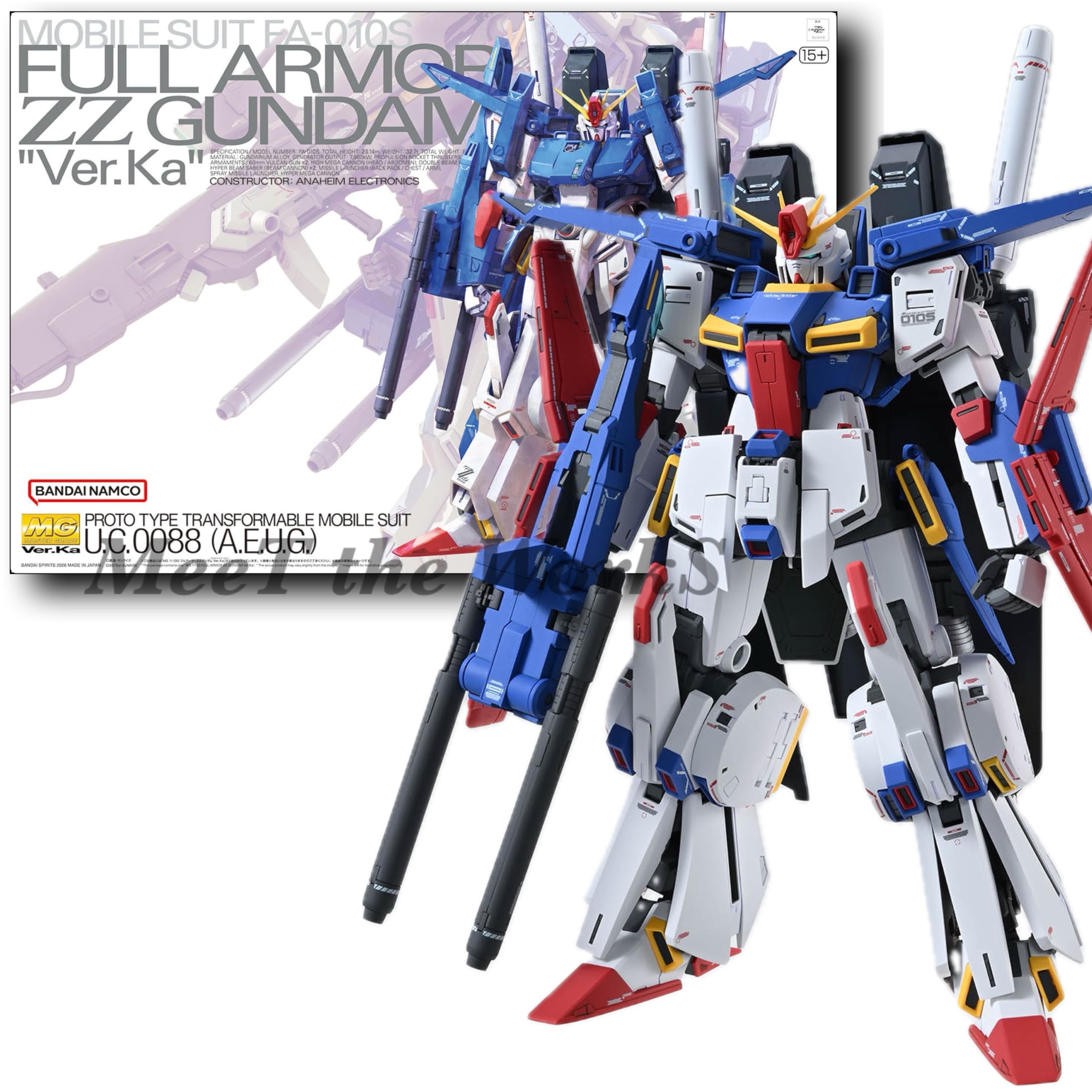 Amazon | 【MG】 1/100 フルアーマーZZ Ver.Ka 機動戦士 ZZ 色分け済み