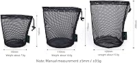 Vista 3 de Bolsa de malla de nylon 5pcs bolsa de viaje bolsa de equipo deportivo BVP01, Negro S, Cordón