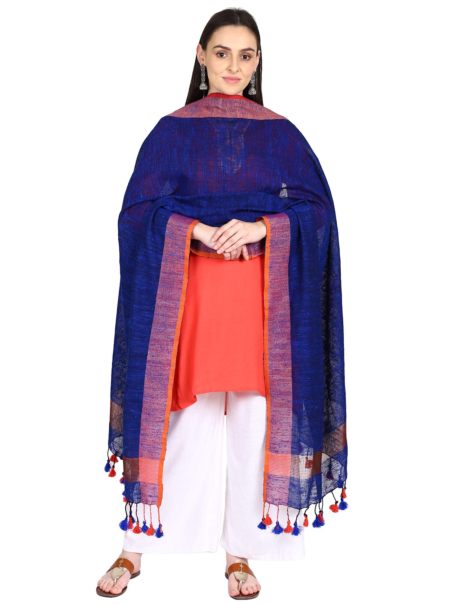 the weave traveller Women's Zari Cotton Blend Dupatta-picture-55