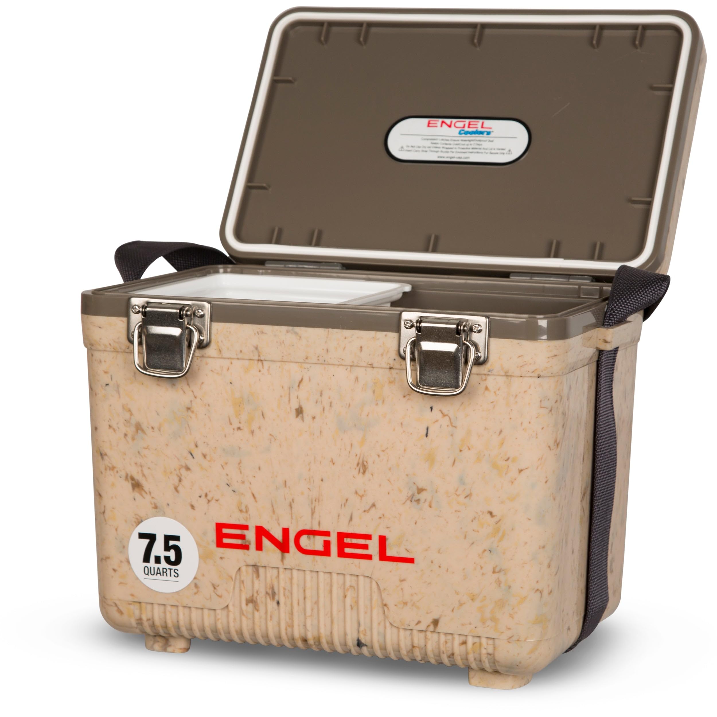 ENGEL Cooler Box 7.1 L - Leak-Proof Drybox Cooler for Camping, Fishing,Hiking,Picnic - Mini Ice Boxes Large Enough for 8 Cans, 31 x 20.3 x 25.4 CM Small Cool Box for Drinks and Food in Grassland Camo