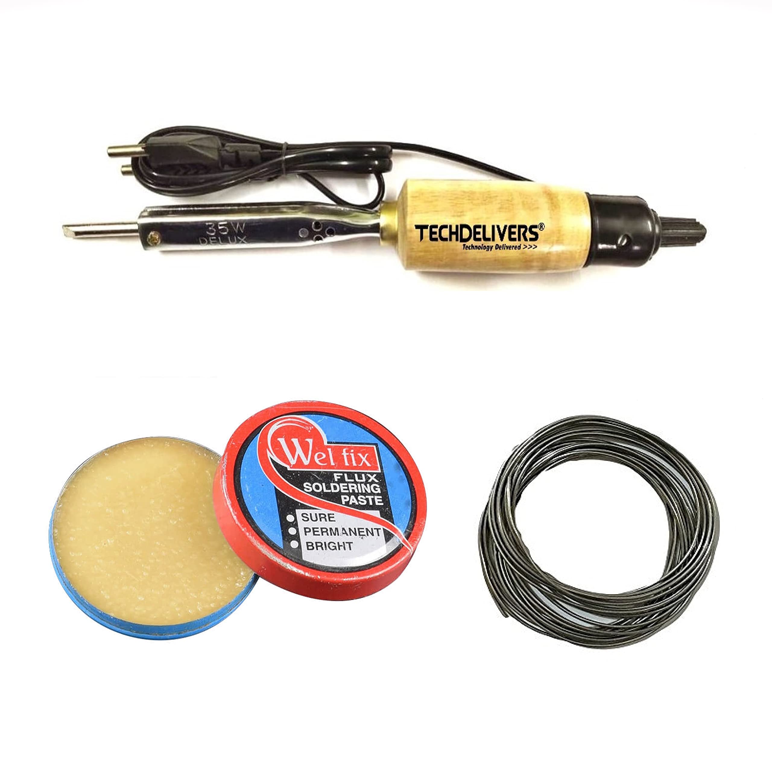 TECHDELIVERS® 35W Soldering Iron Kit 3 in one with Solder Wire and Paste (B09D9JQR2Z) Amazon Price History, Amazon Price Tracker
