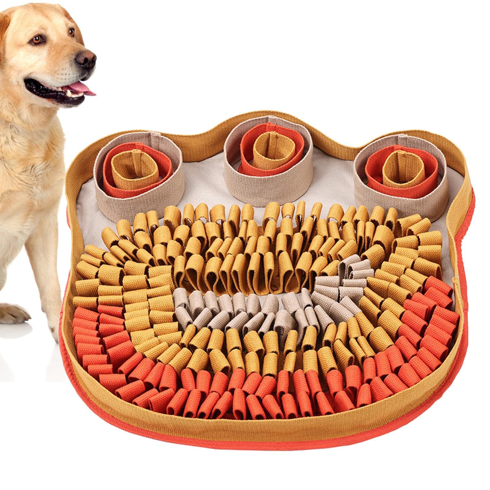 Hunde Schnüffelteppich 49 x 49 cm Puzzlespielzeug gegen Langeweile | Hunde Futtersuchmatte für Innen und Außen, Zuhause, Wohnzimmer, Welpen, Haustiere, kleine, mittelgroße und große