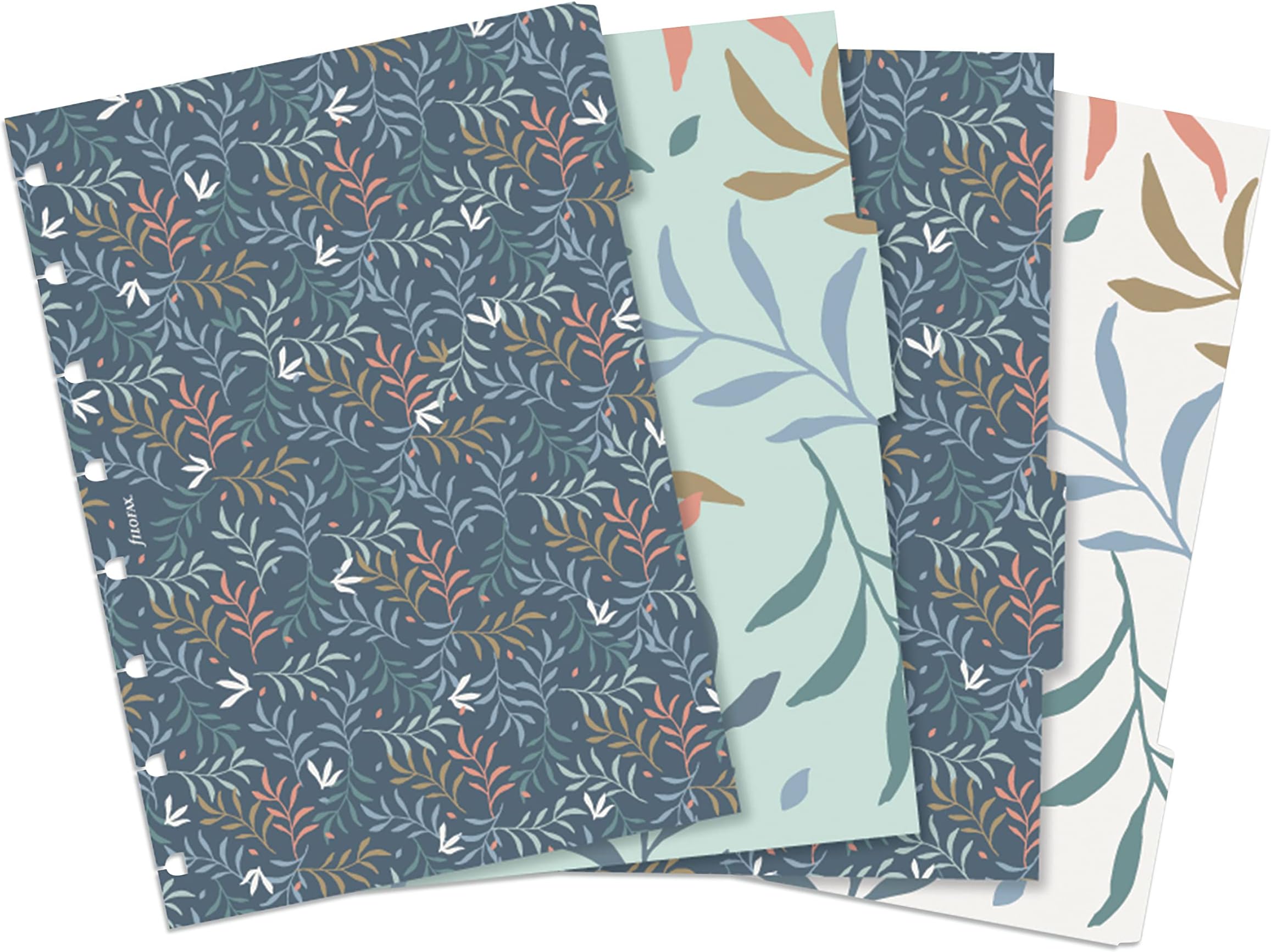 FilofaxRefillable Notebook Accessory, Botanical Collection, A5 Size, Notebook Dividers with Tabs, Set of Four (B132812)