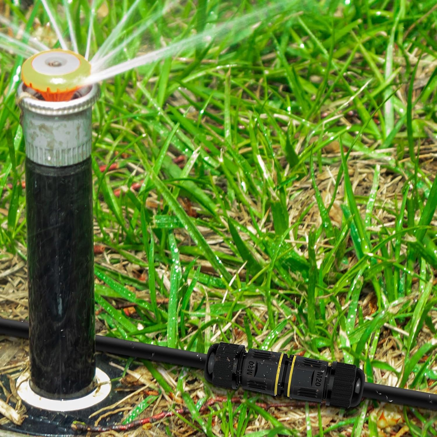 NineLeaf 9PK 3ピン M20 防水電気ケーブルコネクター 5-12mm用 屋外電源ケーブルコネクタジョイント 庭、池のラ