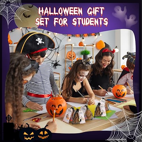 Miniatura 7 de 72 piezas de regalos de Halloween, 24 unidades, regalos de Halloween, para estudiantes, 24 llaveros de Halloween, llavero de calabaza fantasma, 24