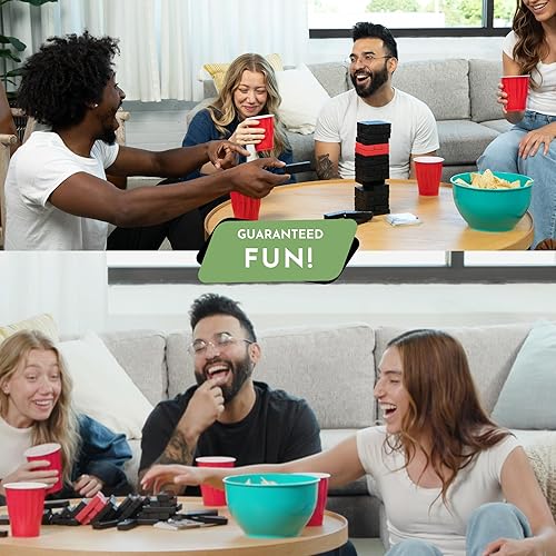 Miniatura 6 de Ultimate Party Tower con divertidos juegos y comandos  Juego de apilamiento clásico con divertidas reglas originales  Divertido juego de fiesta