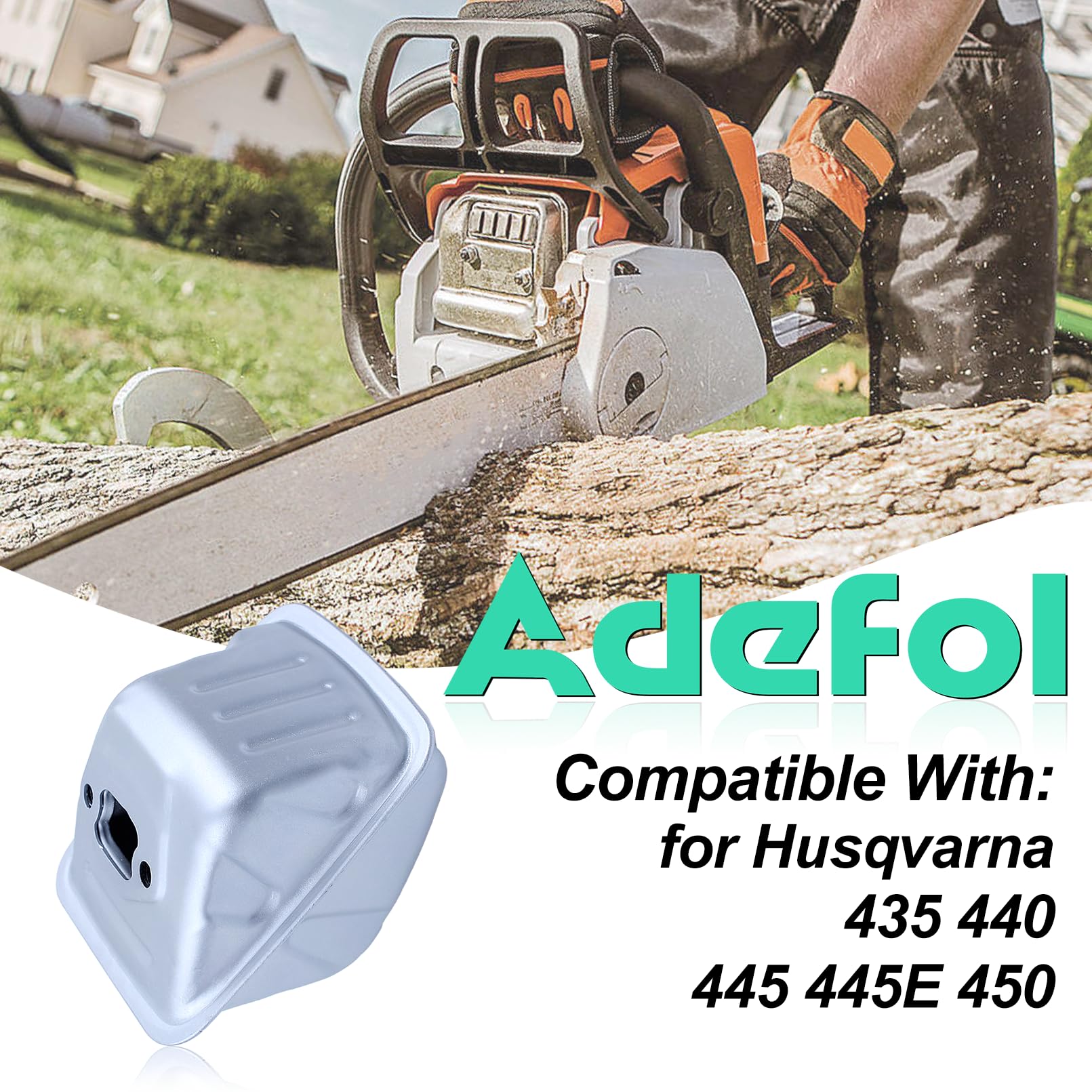 Silenciador de escape Para Husqvarna 435, 440, 445, 445E 450, motosierra 544147702, bombilla de imprimación de línea de filtro de combustible