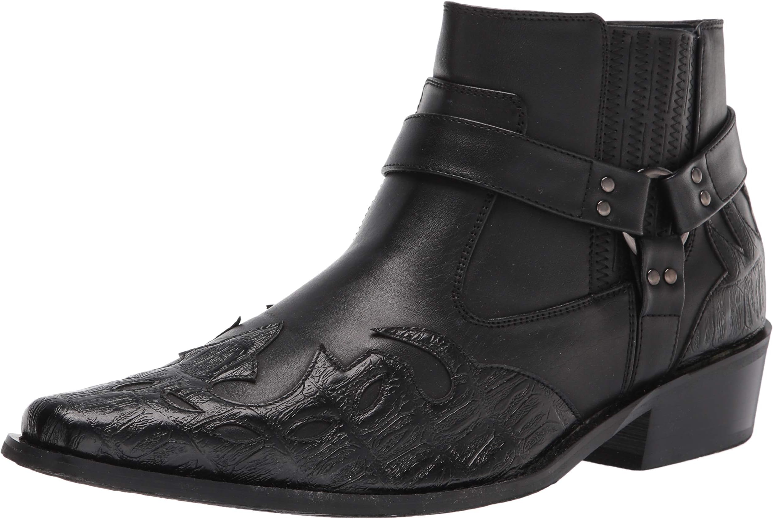 Enzo RomeoWT11 Men's Western Cowboy Motorcycle Ankle Boots