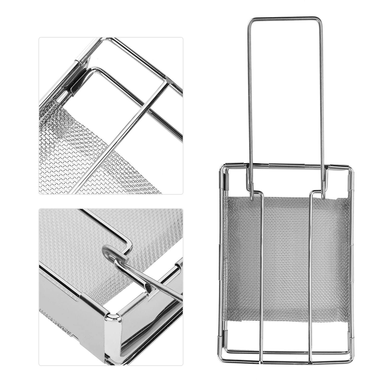 Stainless Steel Foldable Toaster Rack PortableRack Tray for Outdoor Picnic