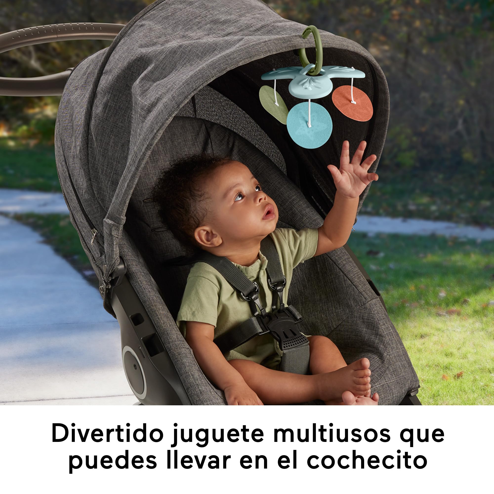 Fisher-Price Sensimals Gimnasio Infantil Simply Senses Alfombra de Actividades con Juguetes sensoriales para bebé recién Nacido (Mattel HRB15)