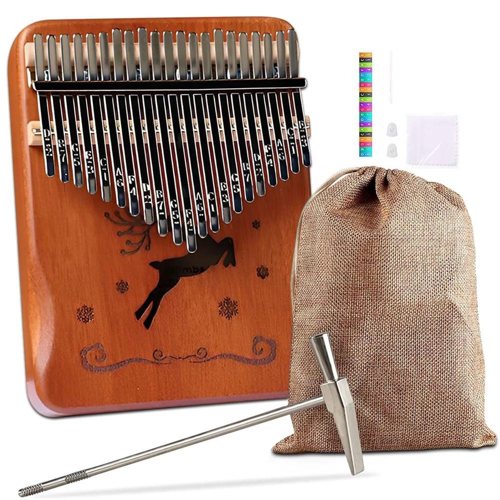Kalimba 21 Klawiszowy Przenośny Instrument Fortepianowy Kalimba Dla Początkujących