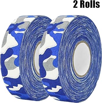 MEZUT Hockey Tape Cloth Easy to Stretch and Tear,Athletic Sport Hockey, Baseball Tape,1" x 27 yd 2 Rolls