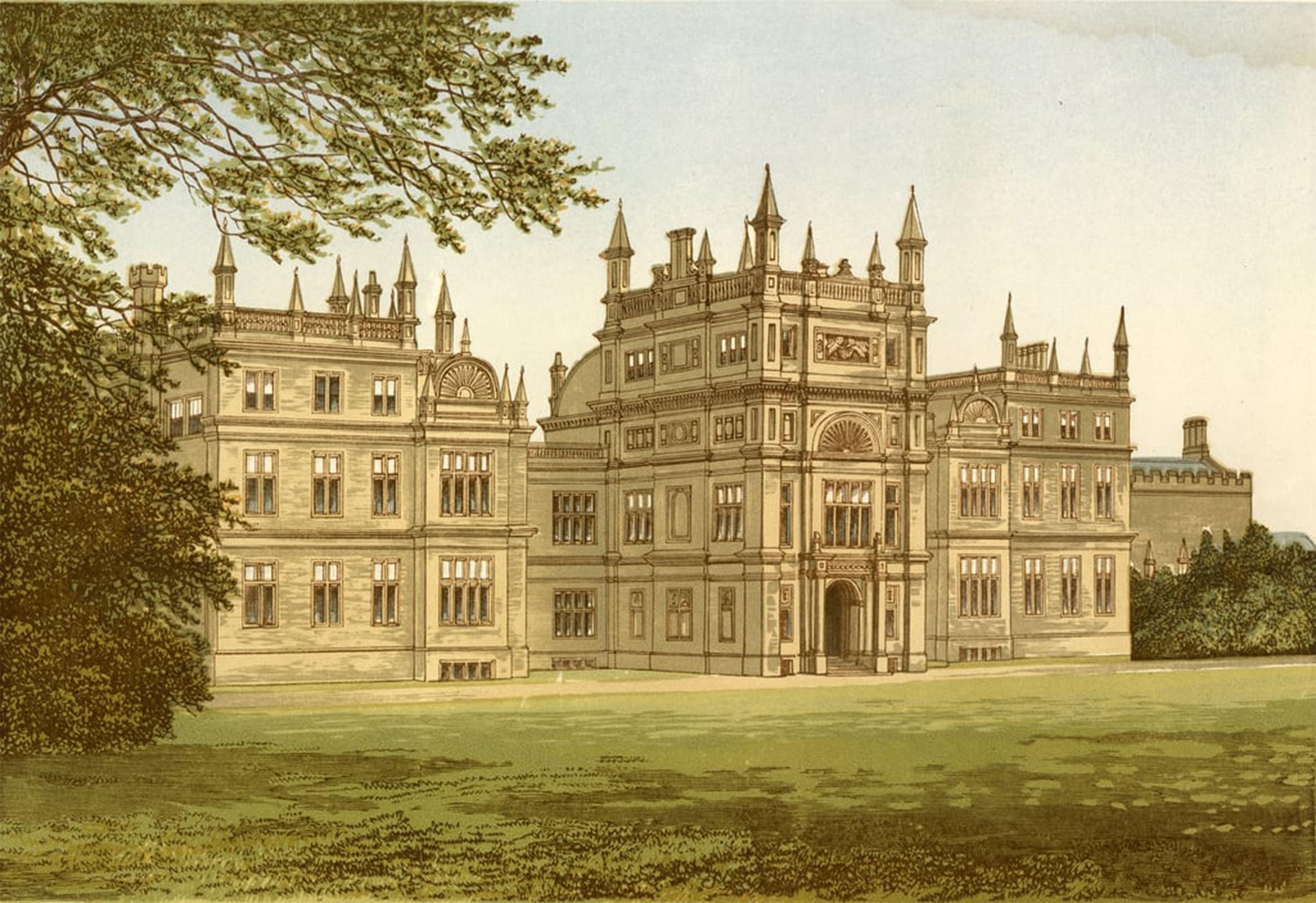 ARTXLXXBN Famous Art Print Poster Vintage Wall Art Corsham Court by Alexander Lydon Canvas Art Poster for Home Decor 60x90cm