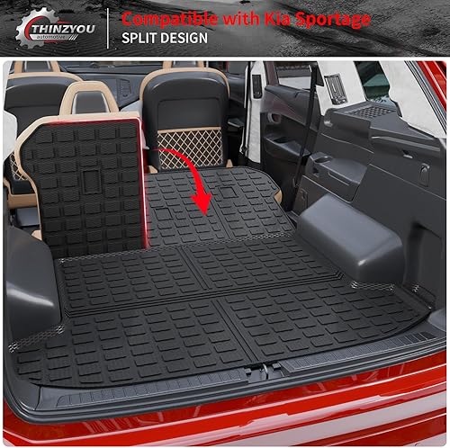 Vista 73 de alfombra de carga para maletero, protector de cubierta de asiento trasero de elastómero termoplástico Alfombrillas para respaldo+alfombrilla